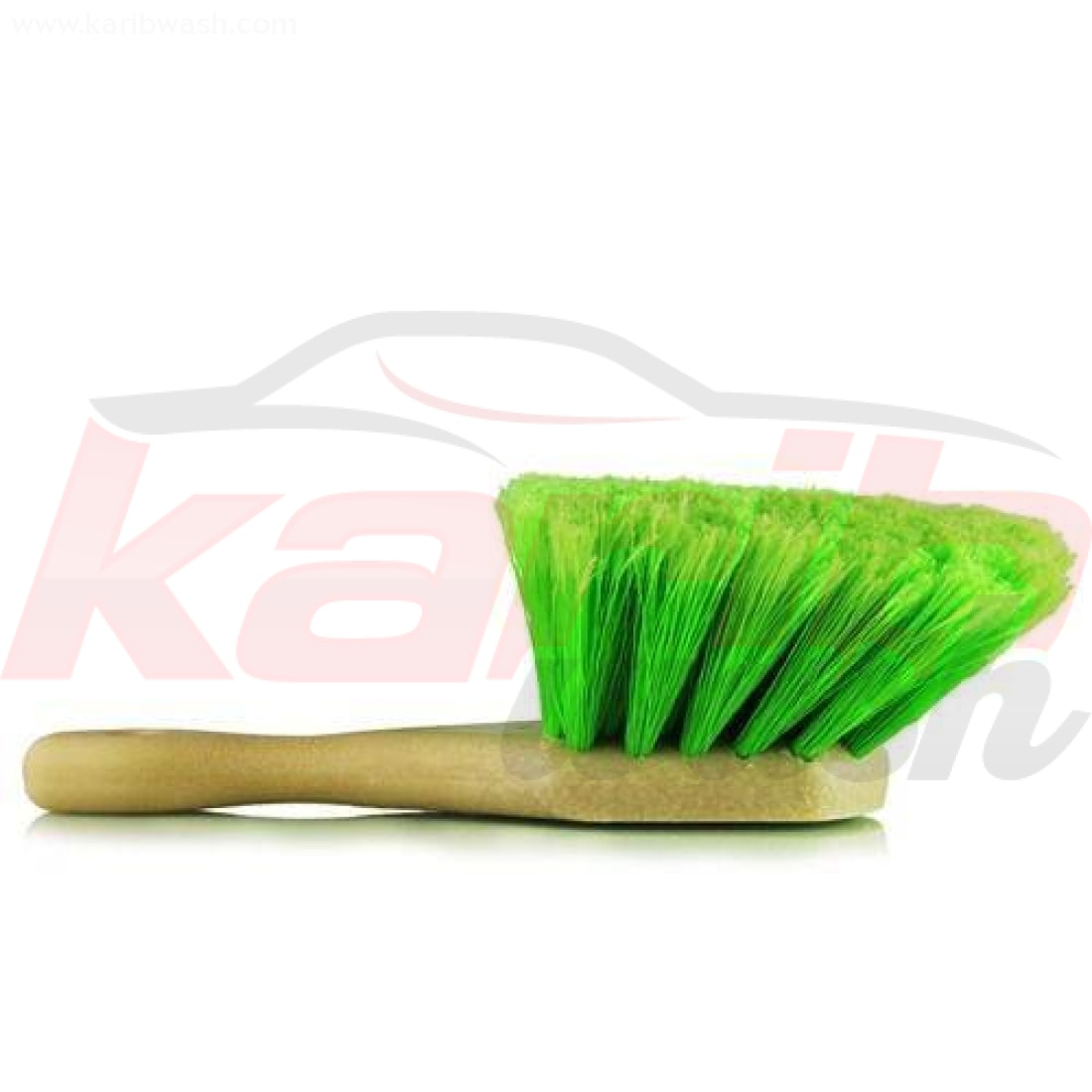 Tire/Wheel Brush- Heavy Cleaning With Gentle Feathered Bristles Short Handle Green Bristles - CHEMICAL GUYS - KARIBWASH