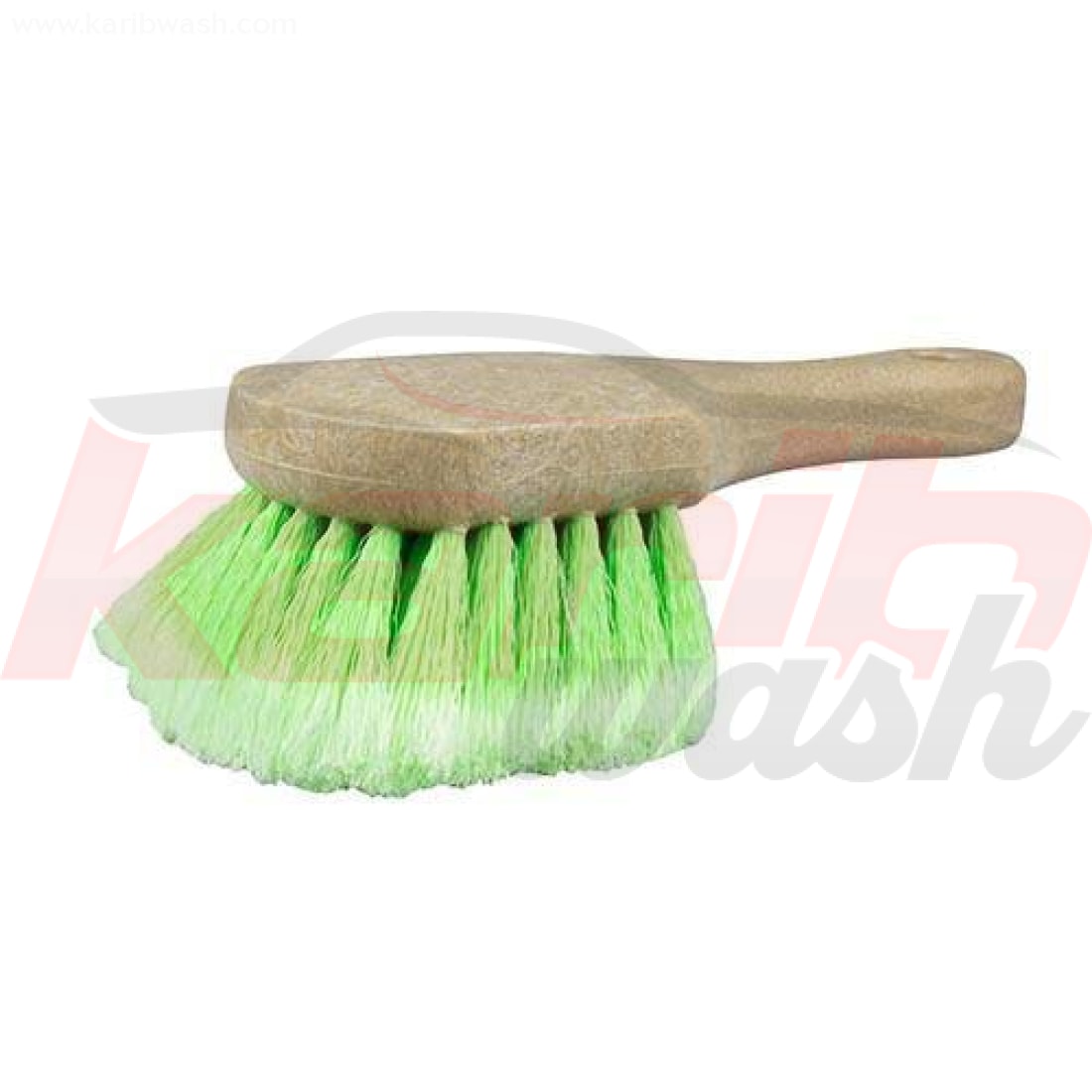 Tire/Wheel Brush- Heavy Cleaning With Gentle Feathered Bristles Short Handle Green Bristles - CHEMICAL GUYS - KARIBWASH